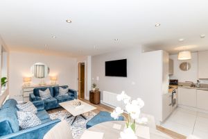 Living room and kitchen