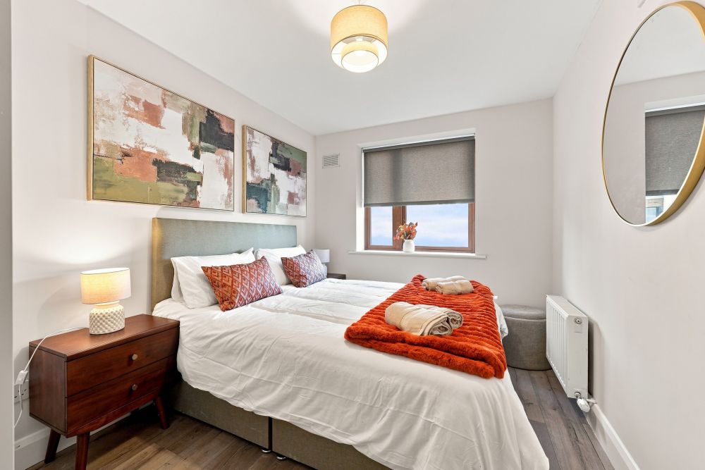 Main bedroom, Newly Decorated 2 Bed Apartment In Ashbourne