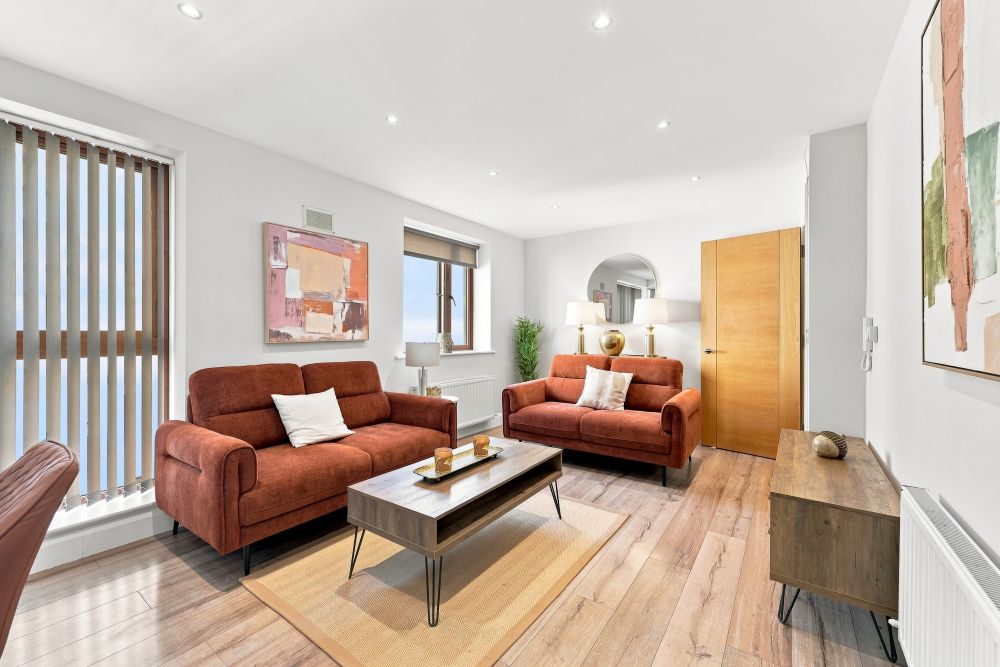 Living room, Newly Decorated 2 Bed Apartment In Ashbourne