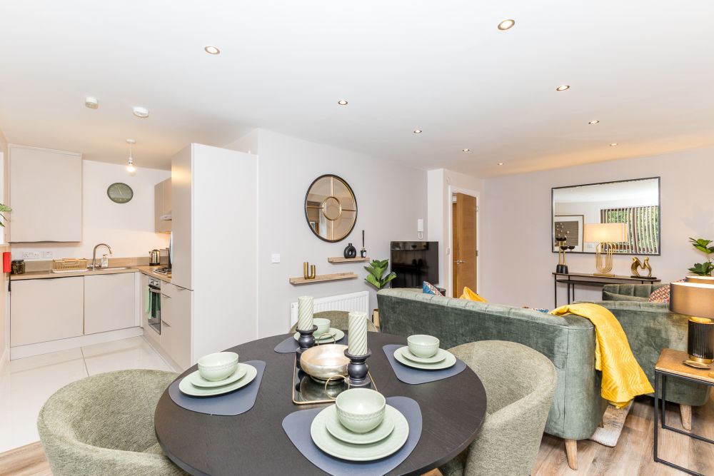 Living room, 2 Bed Apartment In Ashbourne