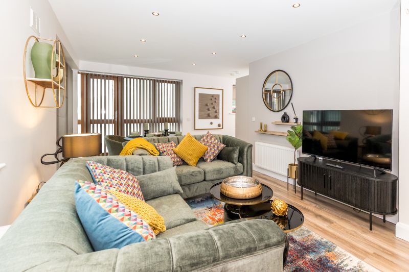Living room, 2 Bed Apartment In Ashbourne