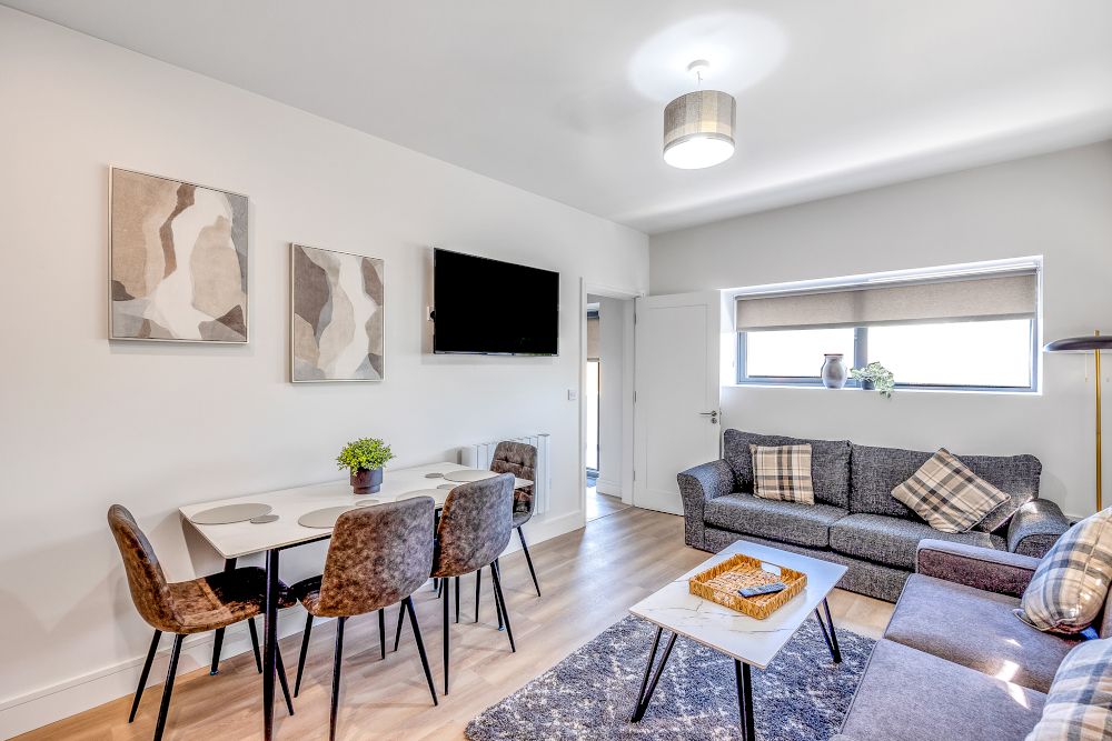 Living room, Two Bedroom Apartment